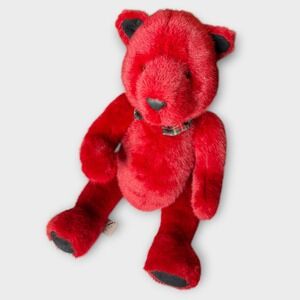 Ditz Designs Ruby Red Jointed Jewel Bear 22" Movable Rare Sold Out The Hen House